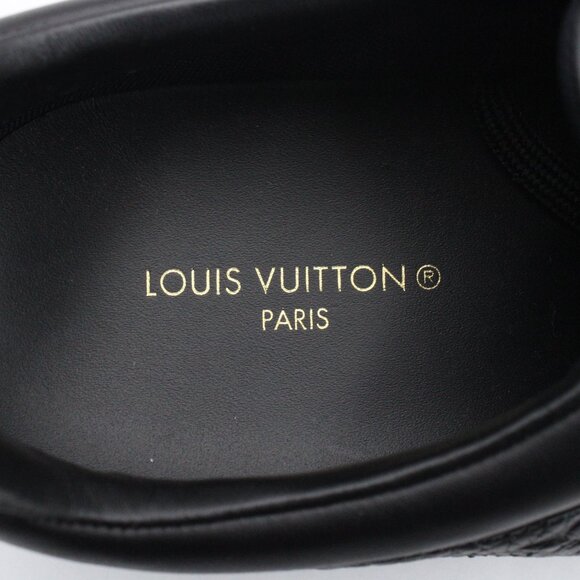 NWOB Louis Vuitton Luxembourg Monogram Embossed Leather Sneakers in Black US 9.5 - Picture 12 of 16